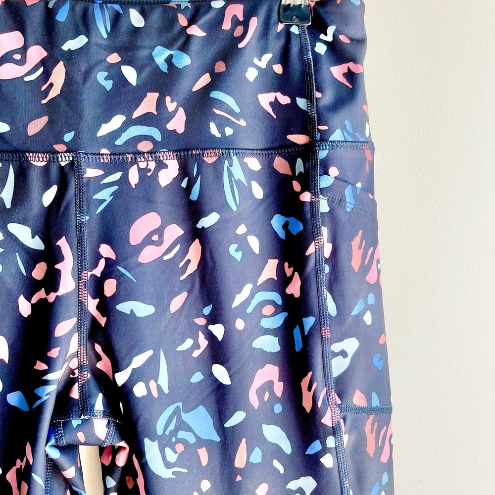 Avia Abstract Flower Print Multi Color Leggings - Picture 2 of 3